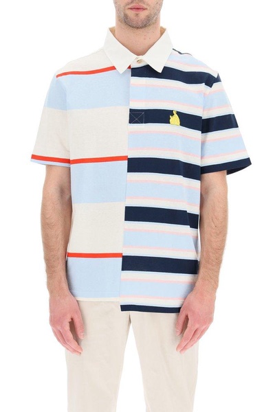 Lanvin Rugby Patchwork Short-Sleeved Polo Shirt