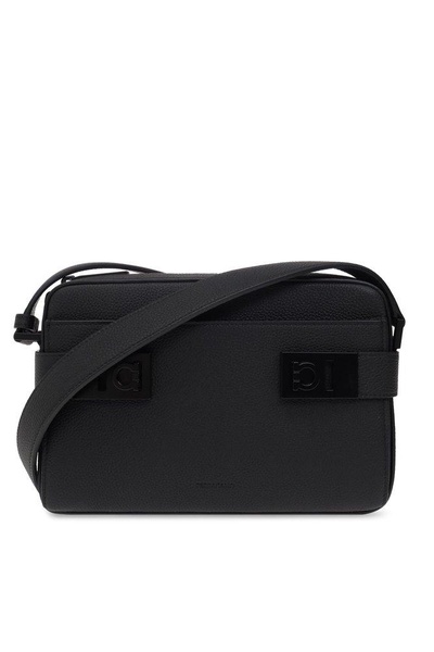 Ferragamo Gancini-Plaque Zipped Shoulder Bag