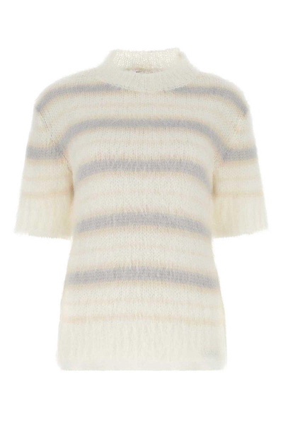 Marni Woman Embroidered Mohair Blend Sweater