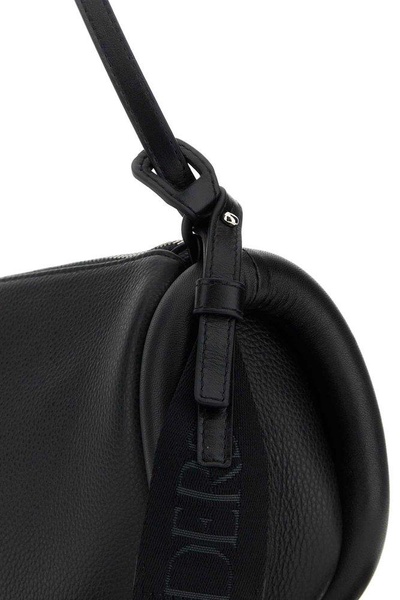 Jw Anderson Woman Black Leather Bumper 15 Shoulder Bag