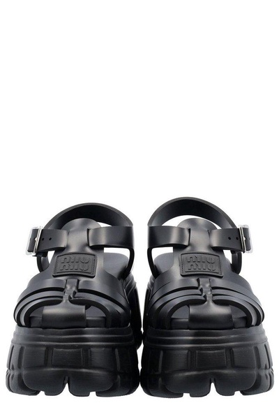 Miu Miu Ankle Strapped Caged Sandals