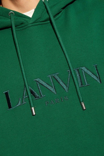 Lanvin Logo Embroidered Loose-Fitting Hoodie