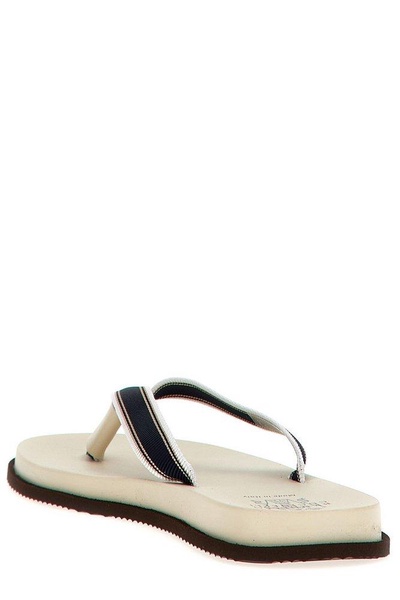 Brunello Cucinelli Striped Slip-On Flip-Flops