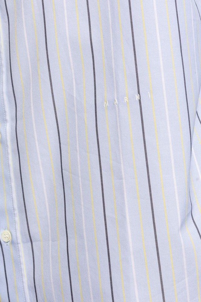 Marni Long Sleeved Striped Buttoned Shirt