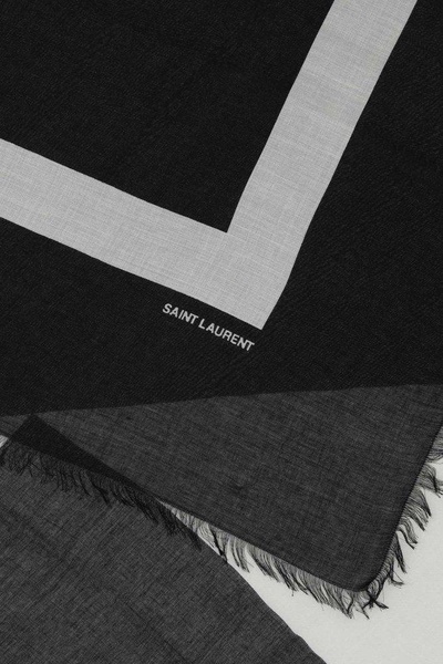 Saint Laurent Woman Printed Modal Blend Scarf