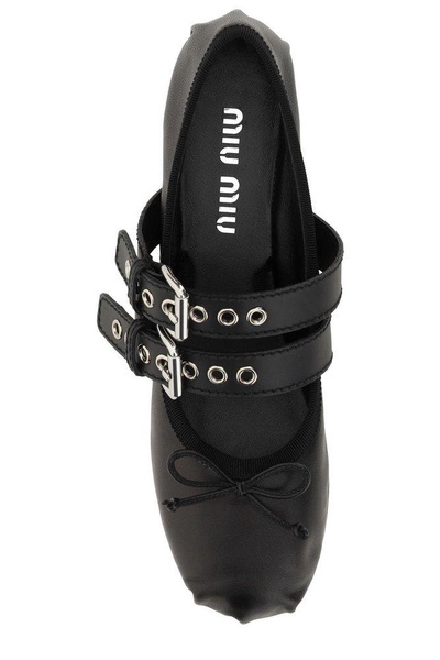 Miu Miu Belted Detailed Ballerina Flats