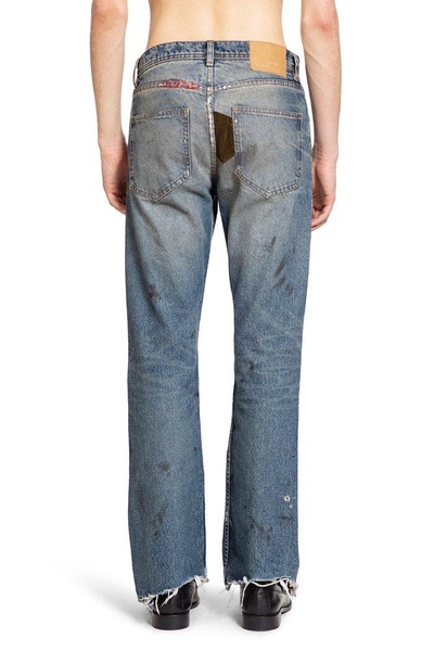 Kids Rich Depressed Patchwork Distressed Flared Jeans