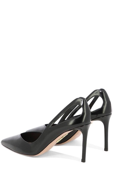 Aquazzura Sheeva Pointed-Toe Cut-Out Detailed Pumps