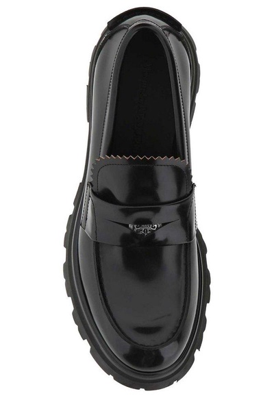 Alexander McQueen Ridged Slip-On Loafers