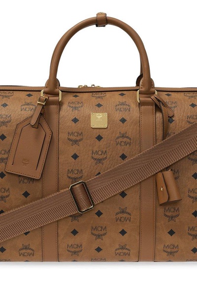 MCM Ottomar All-Over Logo Patterned Zip-Up Holdall