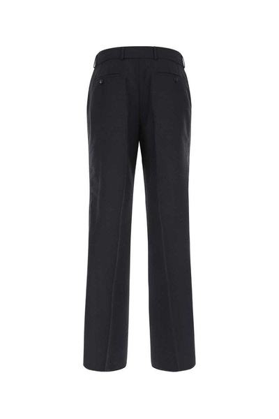 Lanvin High-Waisted Logo Patch Pants