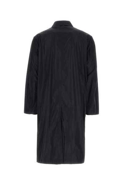 Dries Van Noten Man Navy Blue Polyester Overcoat