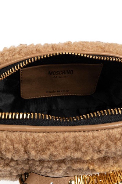 Moschino Logo Lettering Fur Tote Bag