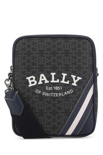 Bally Logo-Printed Zipped Crossbody Bag