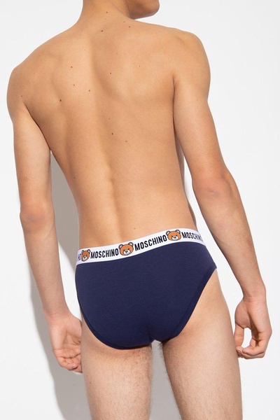 Moschino Logo Waistband Two-Pack Briefs