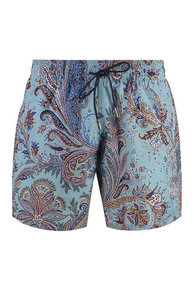 Etro Paisley Printed Drawstring Swim Shorts