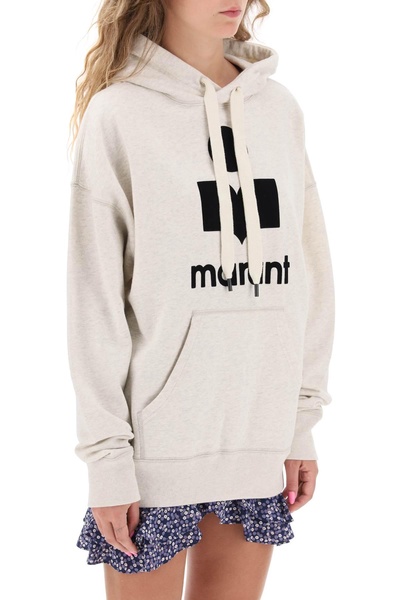 Cotton Mansel hoodie sweatshirt with black front logo.