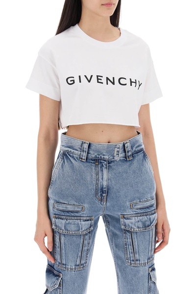 Givenchy Women Logo Cropped T-Shirt