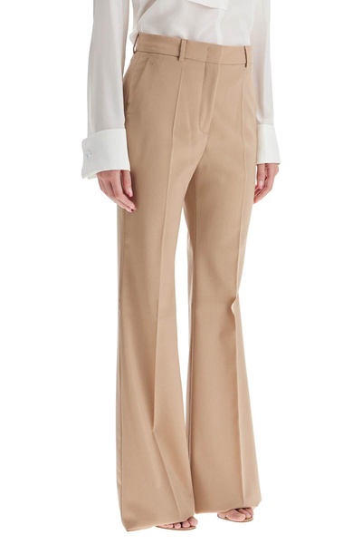 flared wool stretch pants