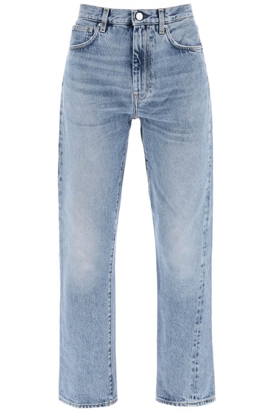 twisted seam cropped jeans