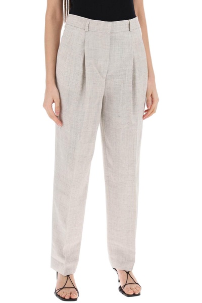 tailored trousers with double pleat