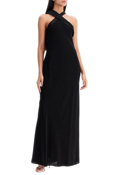 maxi dress with satin neckline 'anta