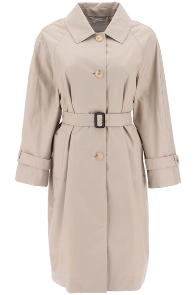 single-breasted trench coat in water-resistant twill