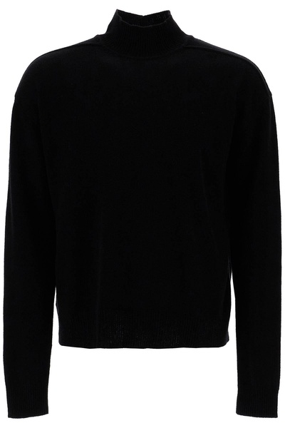 high-neck cashmere pullover sweater