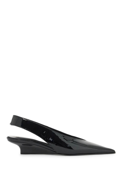 slingback patent leather wedge dã©col