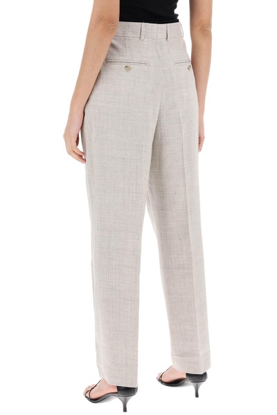 tailored trousers with double pleat