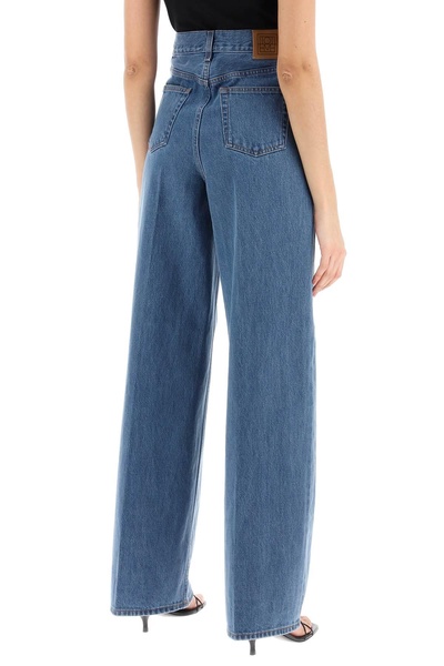 organic cotton wide leg jeans.