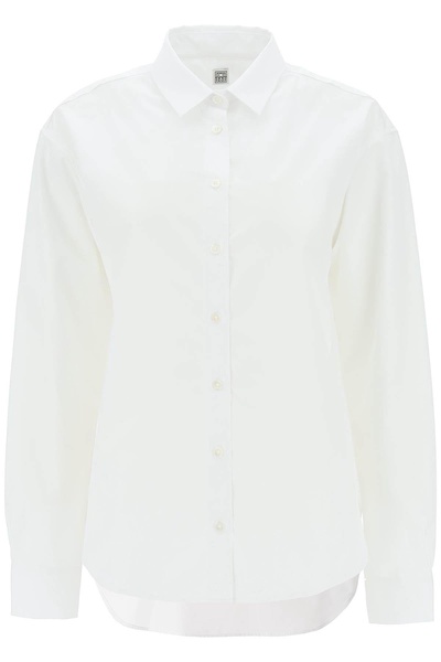 logo-embroidered cotton shirt