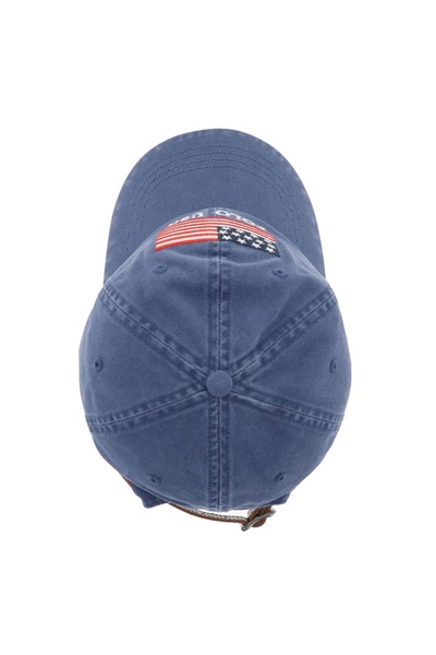 Polo Ralph Lauren Baseball Cap In Twill With Embroidered Flag