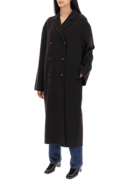 oversized double-breasted wool coat