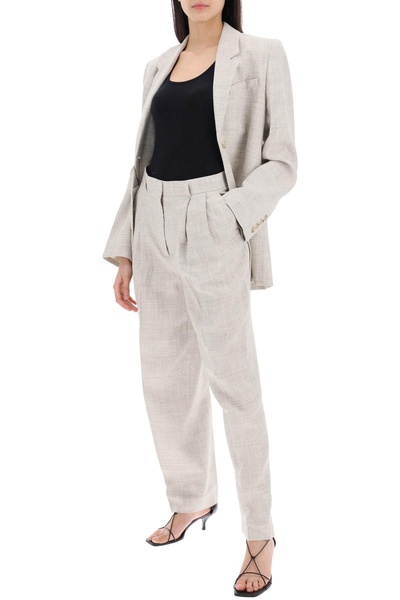 tailored trousers with double pleat