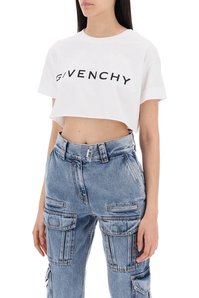 Givenchy Women Logo Cropped T-Shirt