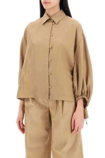 maxi linen and silk rodeo shirt