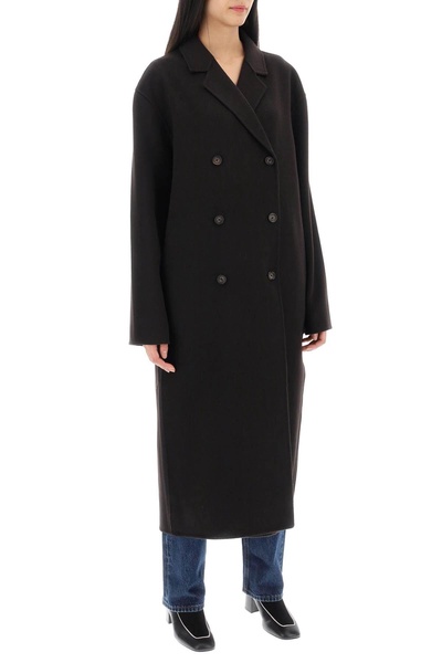 oversized double-breasted wool coat