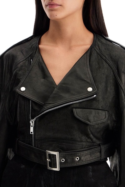 micro biker nappa jacket in