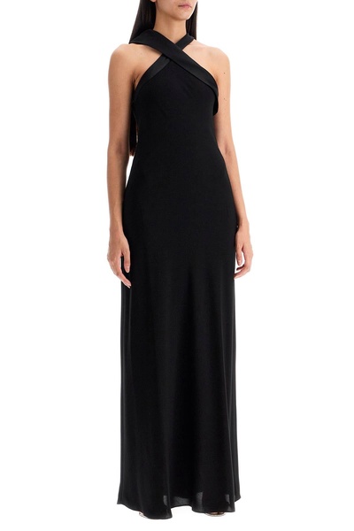 maxi dress with satin neckline 'anta