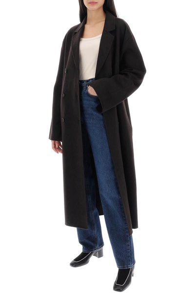 oversized double-breasted wool coat