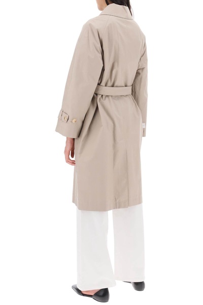 single-breasted trench coat in water-resistant twill