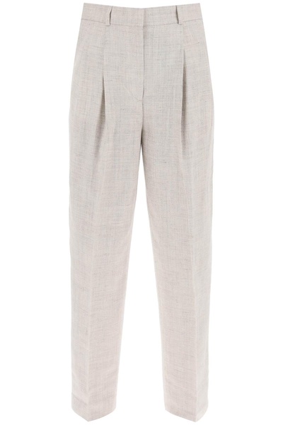 tailored trousers with double pleat