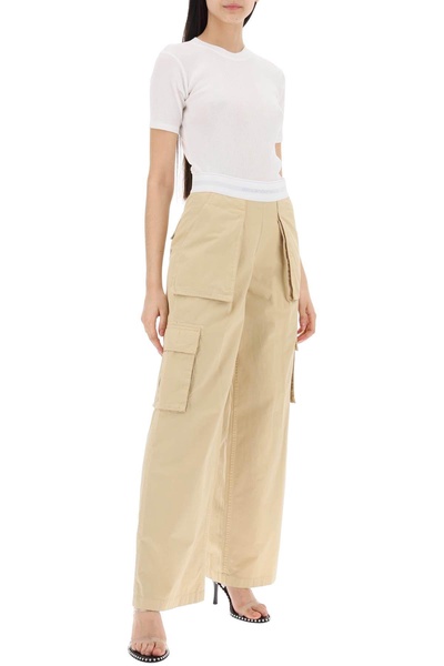 Alexander Wang Rave Cargo Pants With Elastic Waistband