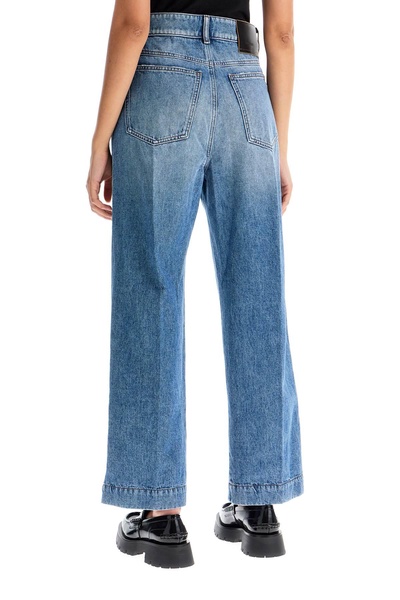 high-waisted cropped denim jeans