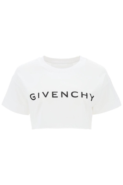 Givenchy Women Logo Cropped T-Shirt