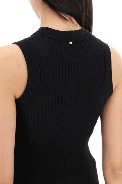 sleeveless ribbed knit top