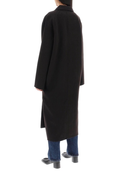 oversized double-breasted wool coat