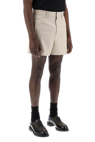 high-waisted tailored bermuda shorts