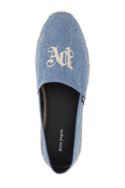 Palm angels denim espadrilles with embroidered logo